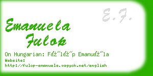 emanuela fulop business card